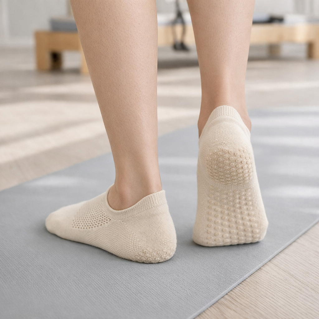 Pilates Socks GripFit Breathable Mesh Low-Cut