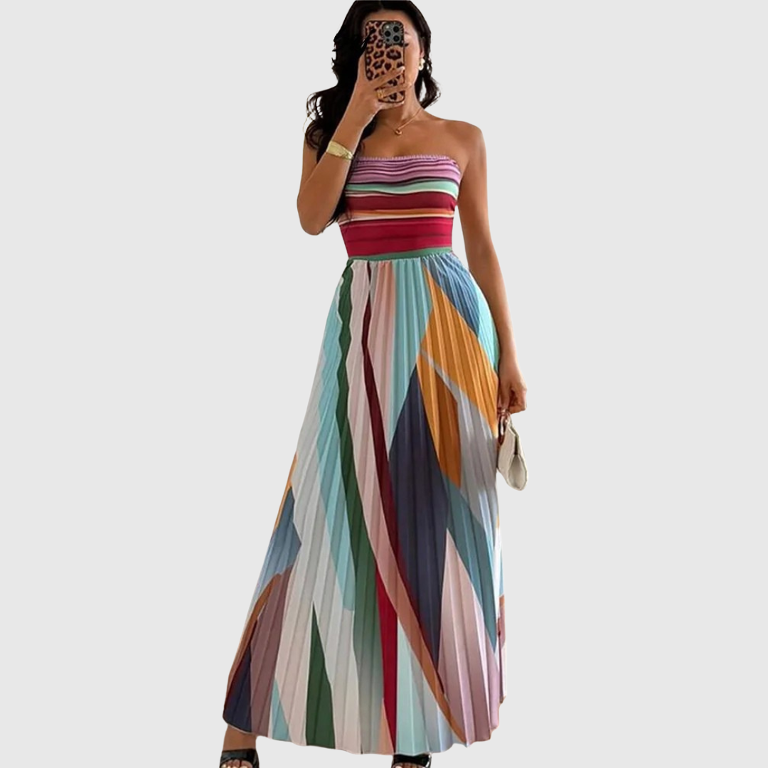 Lyra - Elegant Pleated Evening Kleid