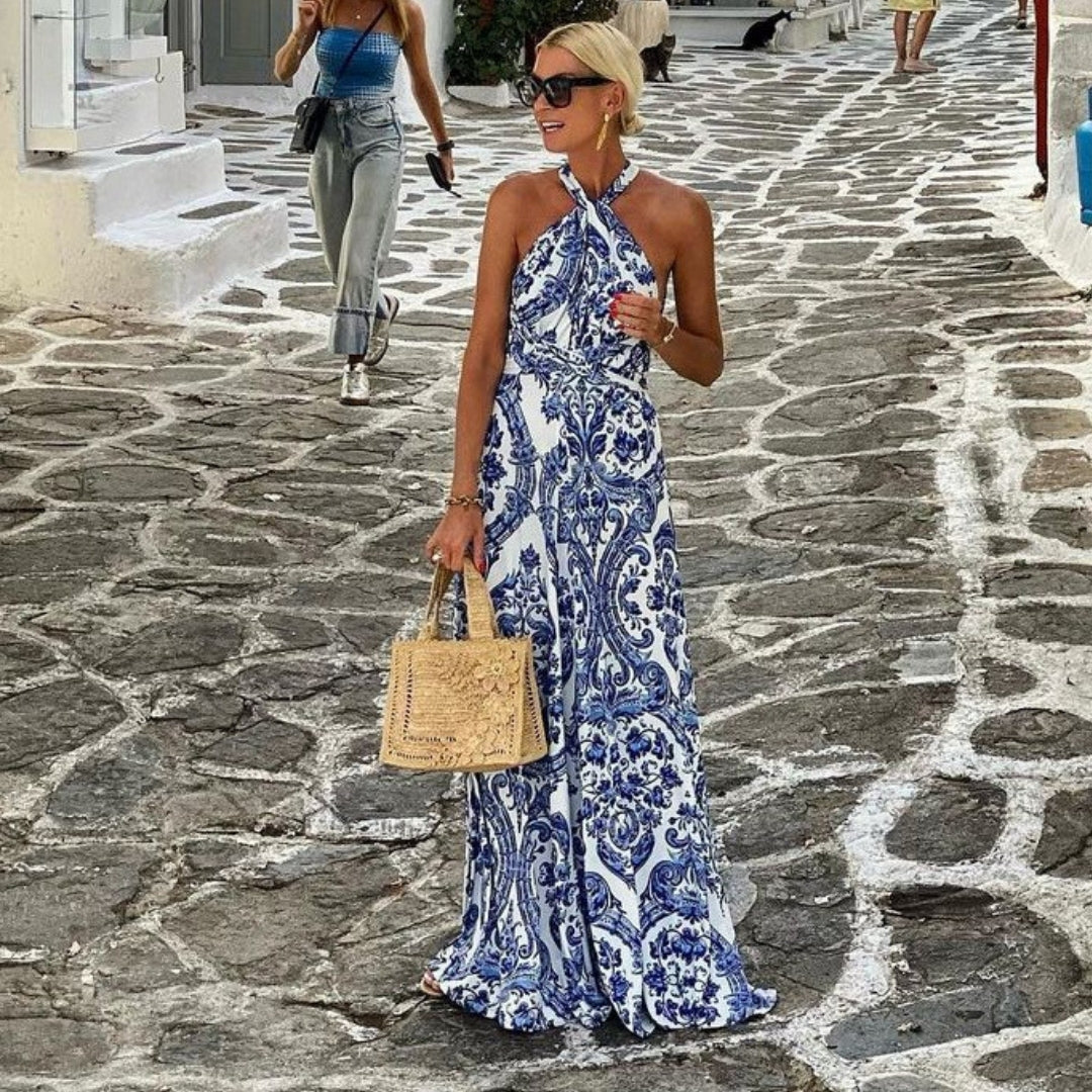 Alyssa | Elegant Halter Neck Maxi Kleid