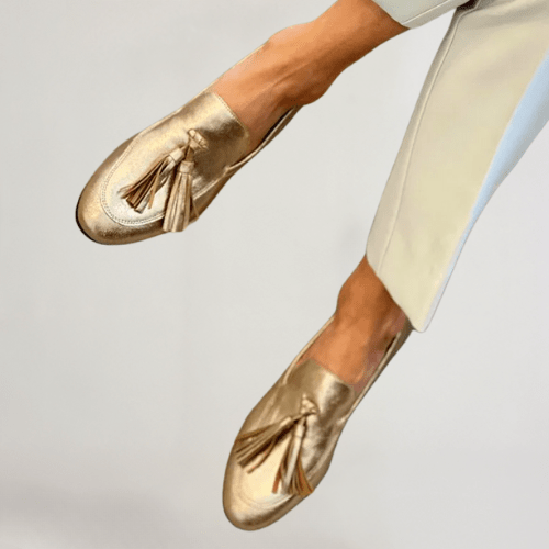 Vittoria | Damen’s Gold Loafers
