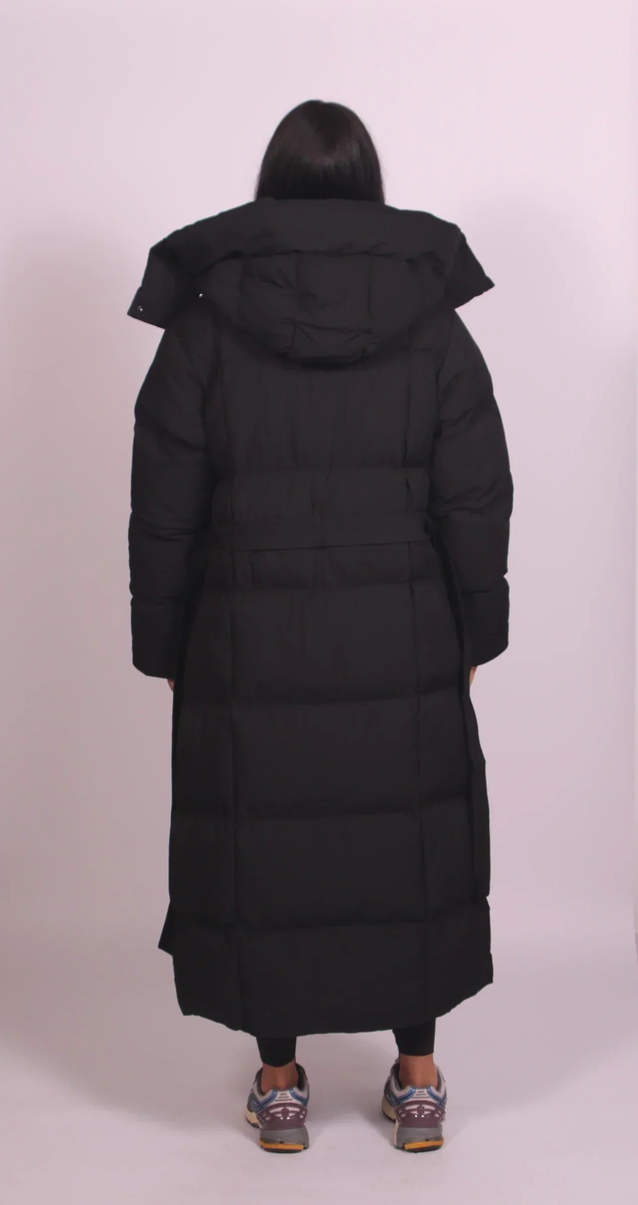 Carmen - Long Belted Puffer Mantel