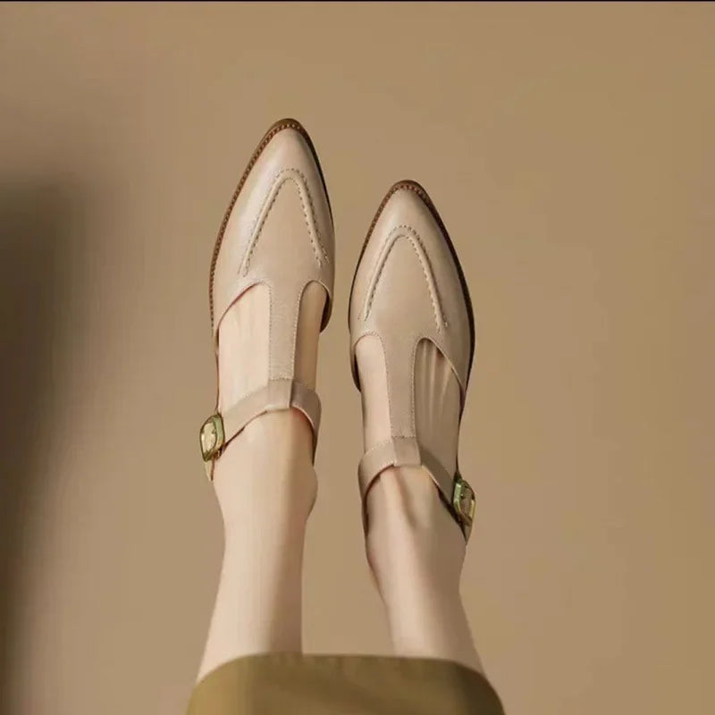 Gianna | Classic Buckle Leather Schuhe