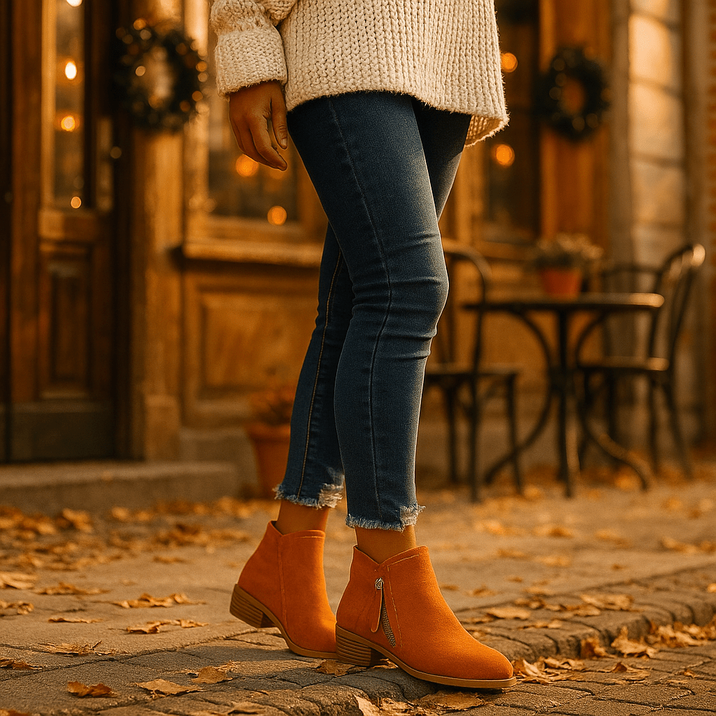 Ergonomic Damen Ankle Stiefel - Anatomical Insoles - Stylish - Comfort - Support