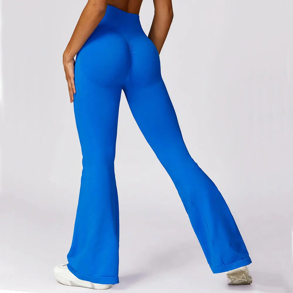 Elara - Seamless Flared High-Waist Yoga Leggings