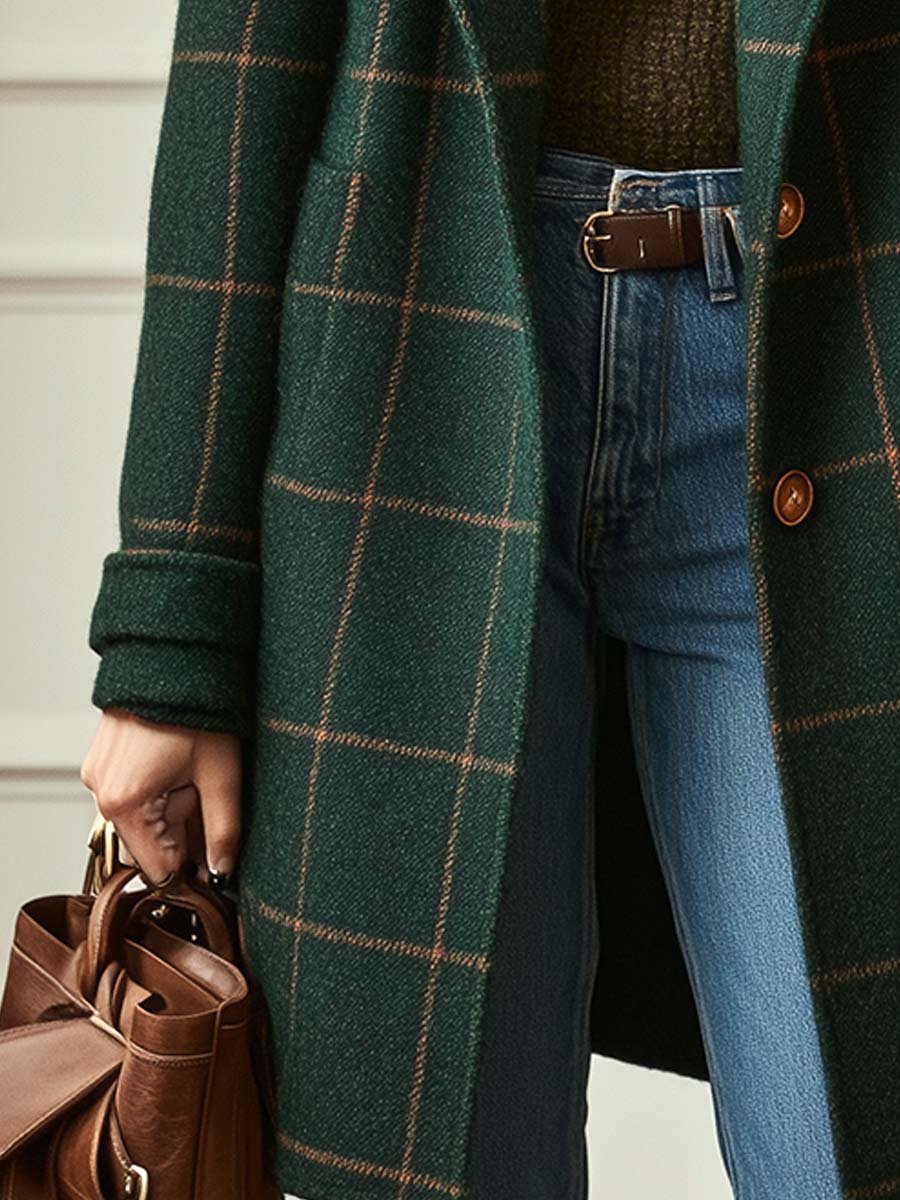Freya - Classic Checkered Winter Mantel