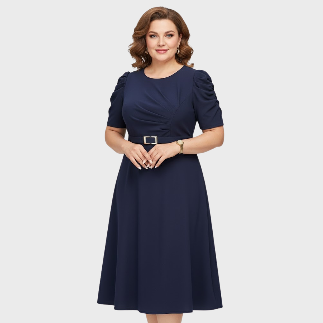 Harriet Bloom | Soft-Touch Ruched Midikleid