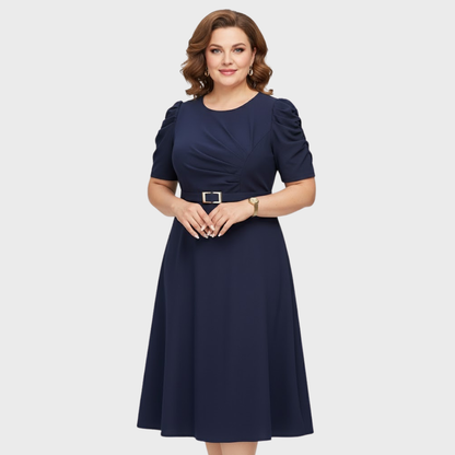 Harriet Bloom | Soft-Touch Ruched Midikleid