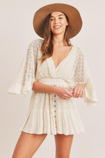 Kara | Romantic Mini Lace Kleid for Effortless Elegance