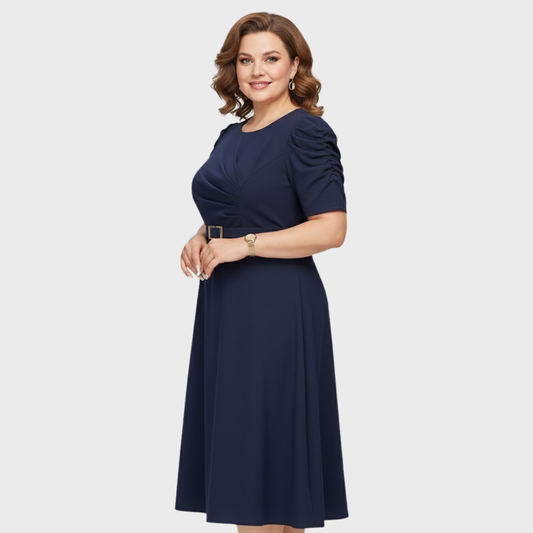 Harriet Bloom | Soft-Touch Ruched Midikleid