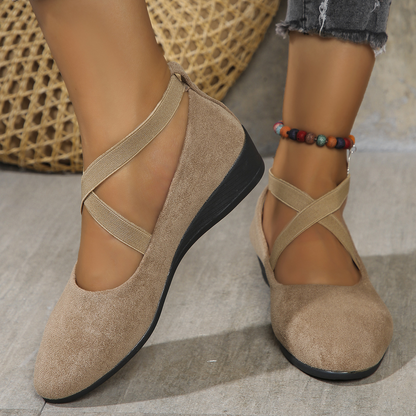 Melinda | Stylish Comfortable Wedge Schuhe with Elastic Band