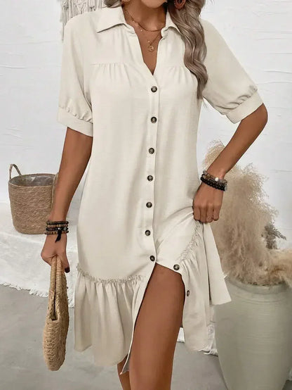 Rachel | Elegant Down Ruffle Kleid for Every Occasion