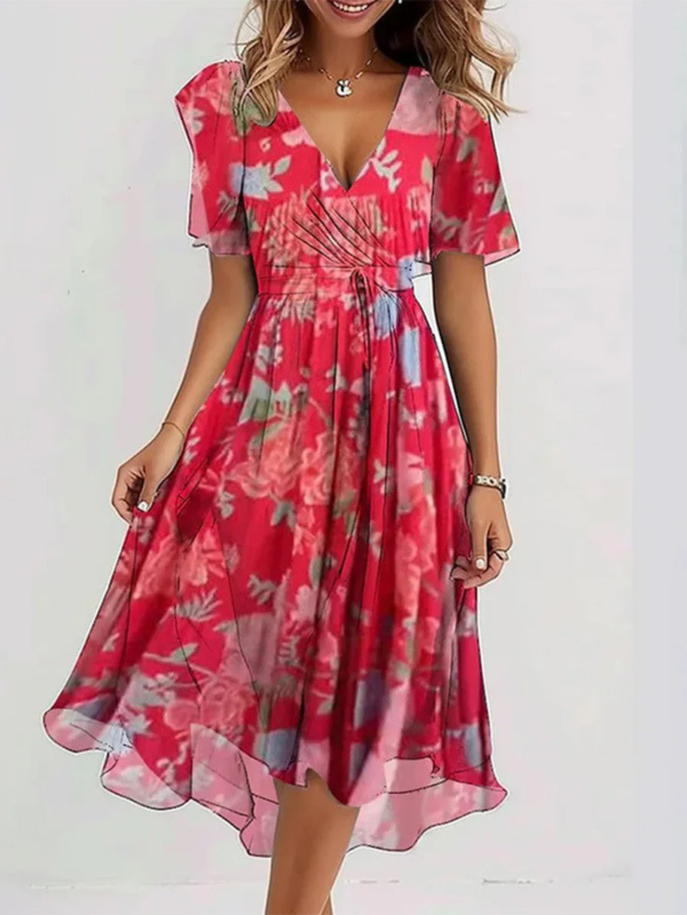 LAVINA™ – Vibrant Boho Midikleid