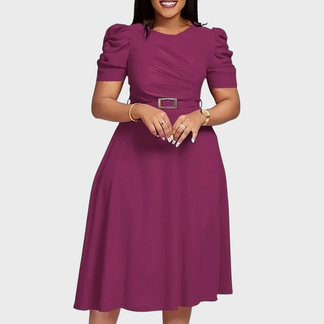 Harriet Bloom | Soft-Touch Ruched Midikleid