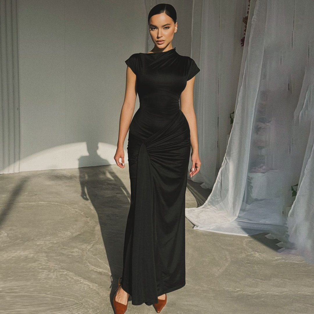 MIRIAM™ – Elegant Wrap Ruched Bodycon Formal Kleid