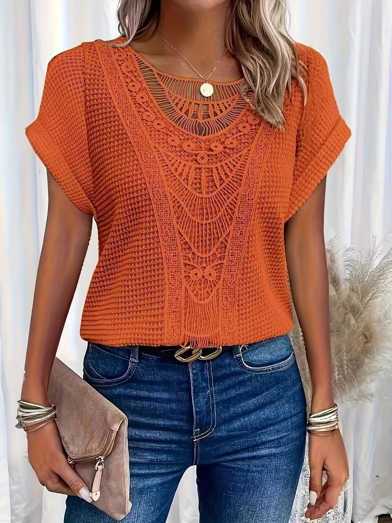 Caitlyn Lace Top – Breathable All-Season Lace Damen’s Top