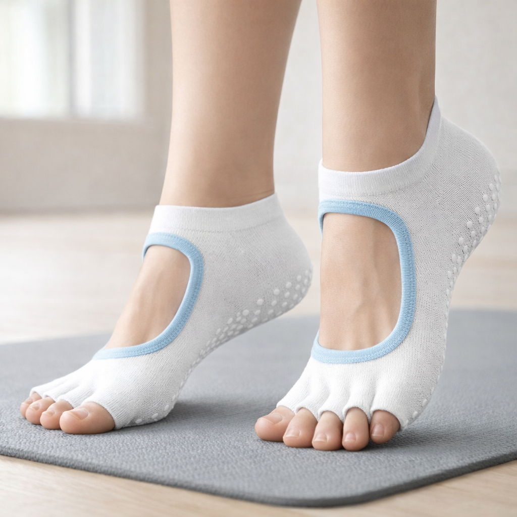 Damen’s Pilates Five-Toe Non-Slip Cotton Yoga Socks