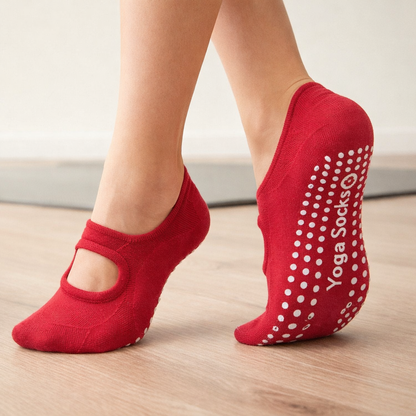Damen’s Pilates Socks – Non-Slip Cotton Grip