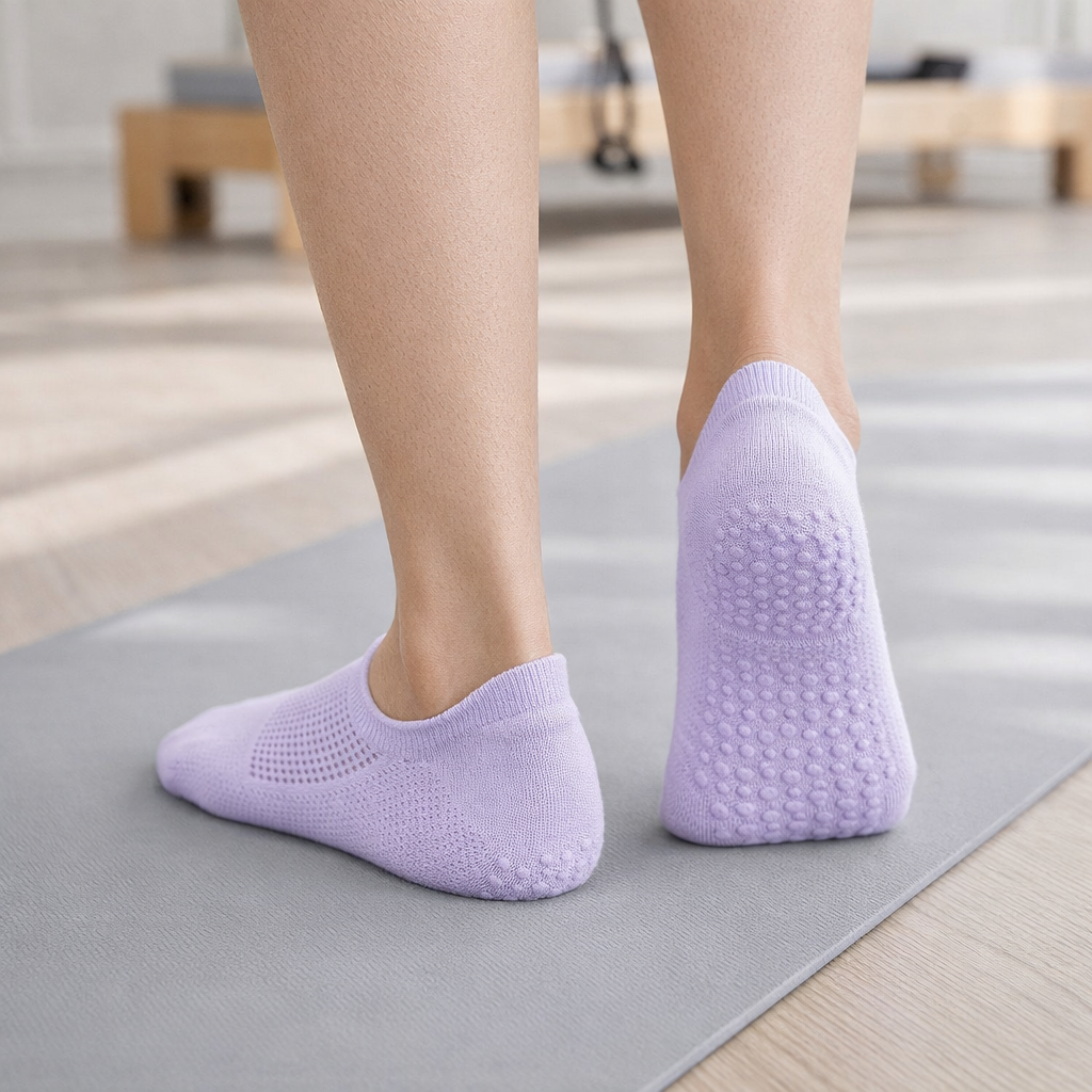 Pilates Socks GripFit Breathable Mesh Low-Cut