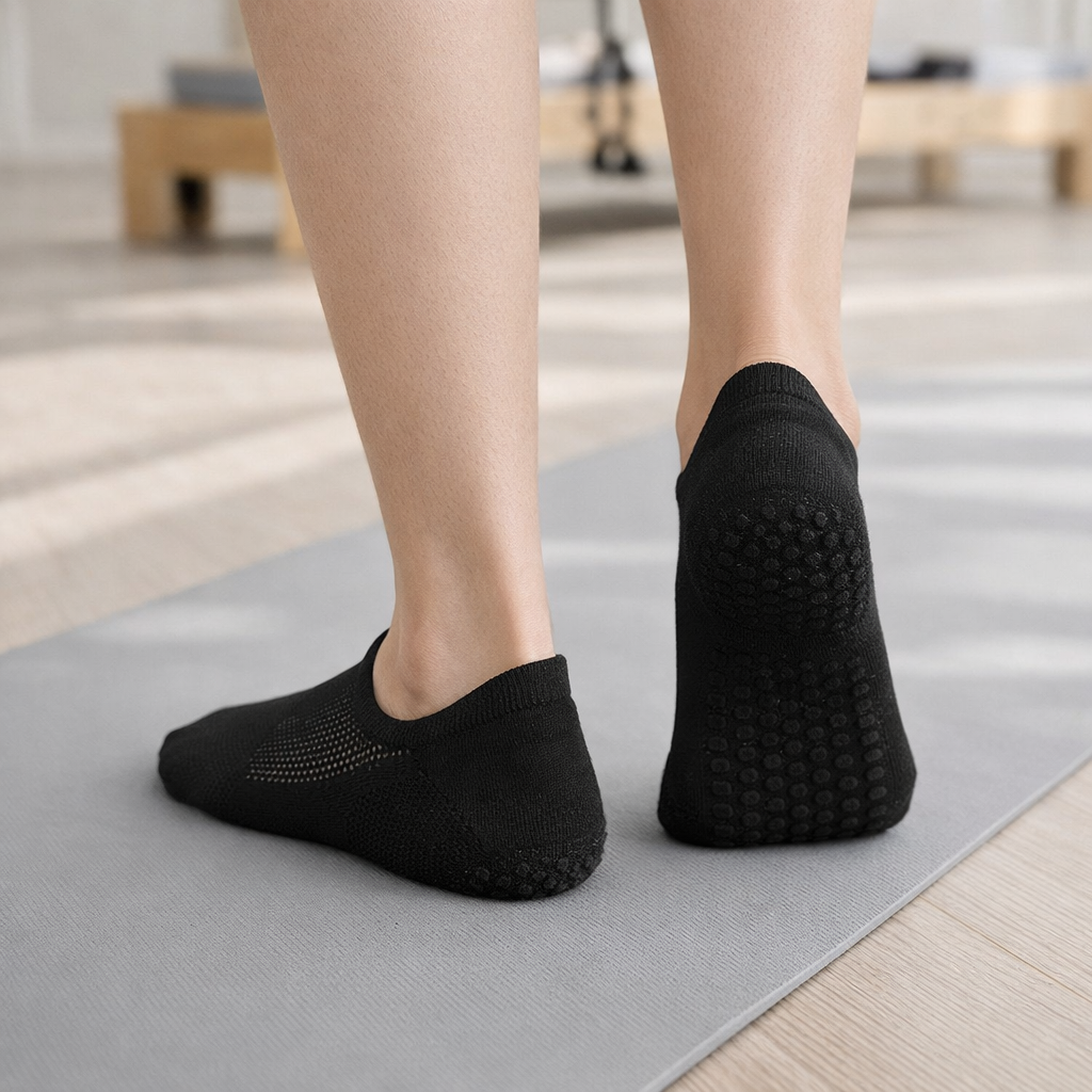 Pilates Socks GripFit Breathable Mesh Low-Cut