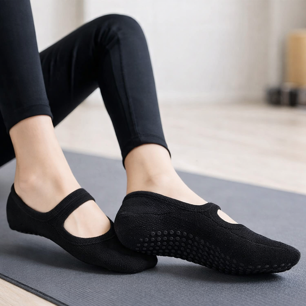 Pilates Socks Anti-Slip Grip Multi-Colour - Plus Size