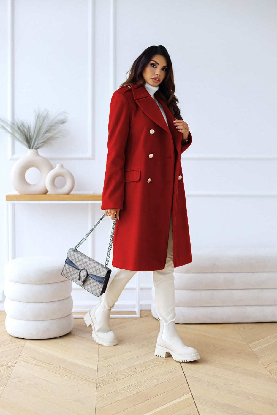 Mckenzie | Damen Double Breasted Overcoat