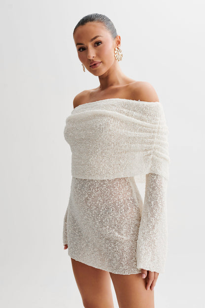 Lucy | Damen Off-Shoulder Mini Kleid