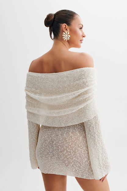 Lucy | Damen Off-Shoulder Mini Kleid