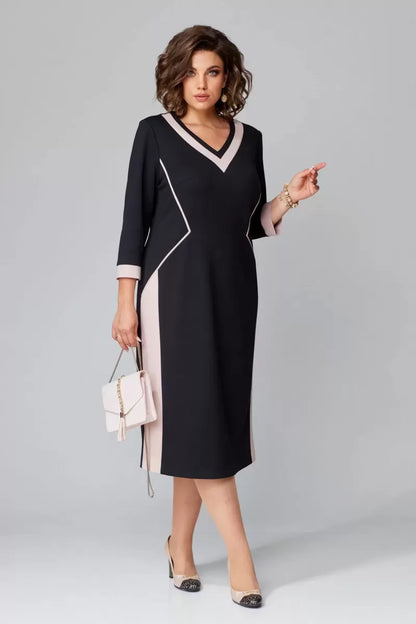 Fenna Grace | Elegant V-Neck Midikleid
