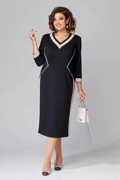 Fenna Grace | Elegant V-Neck Midikleid