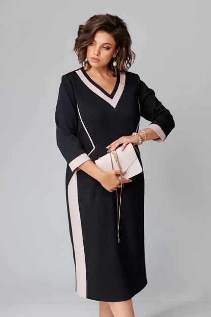 Fenna Grace | Elegant V-Neck Midikleid