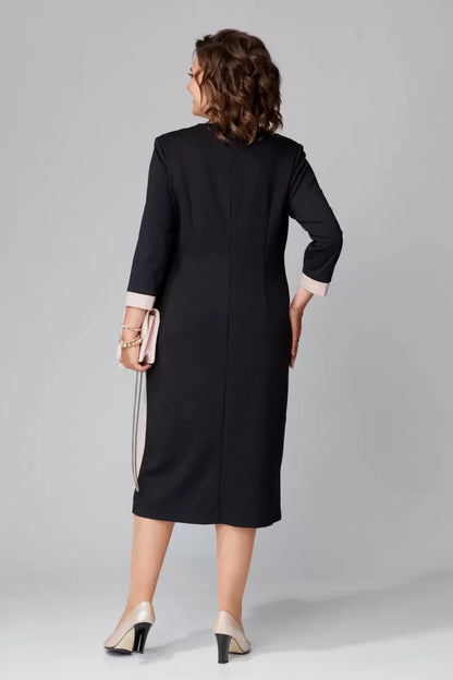 Fenna Grace | Elegant V-Neck Midikleid