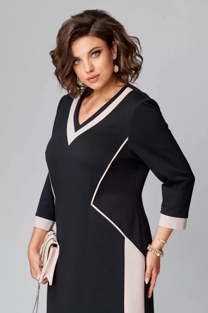 Fenna Grace | Elegant V-Neck Midikleid