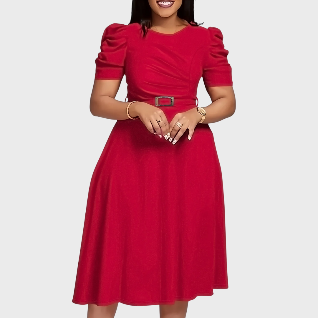 Harriet Bloom | Soft-Touch Ruched Midikleid