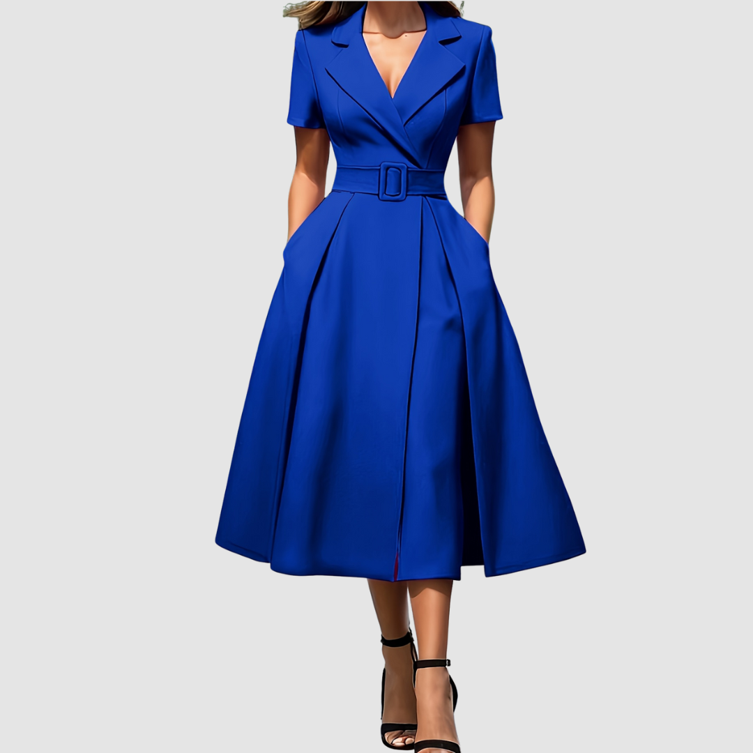 Celina Bloom | Elegant Black A-Line Kleid