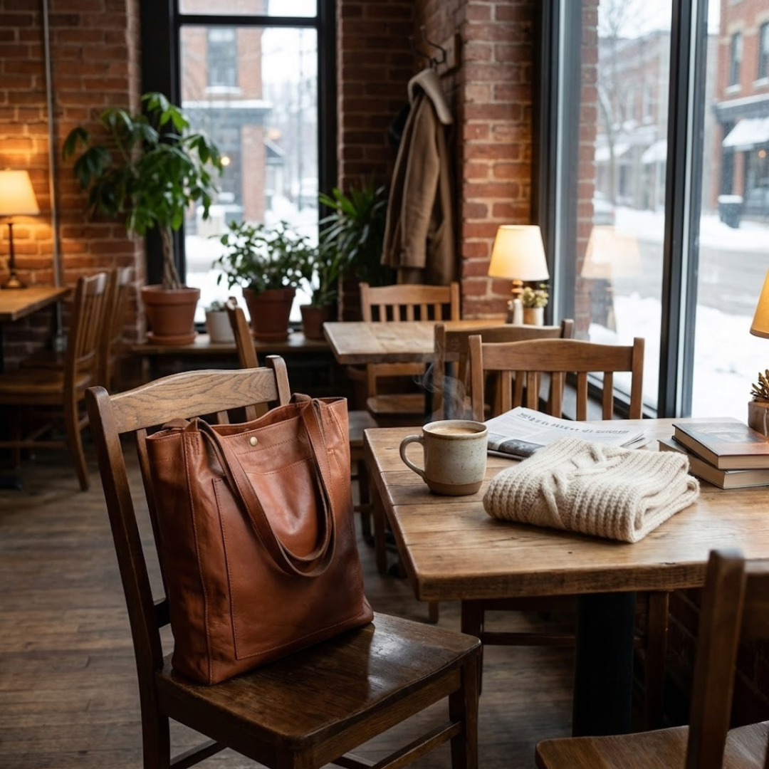 Lancaster - Classic Leather Tote Bag