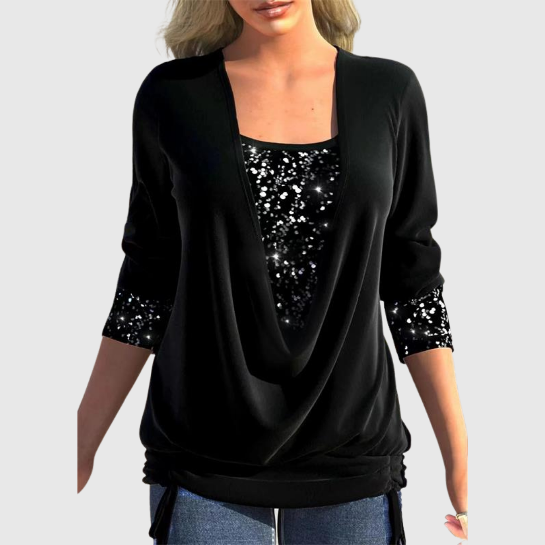 Odeline | Modern Sequin Layer Bluse