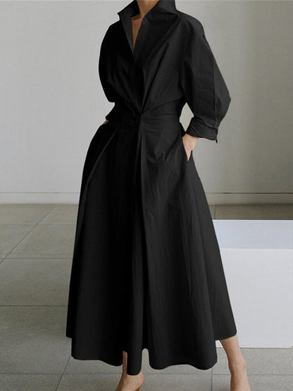 Mathilda | Elegant Shirt Kleid with Buttons