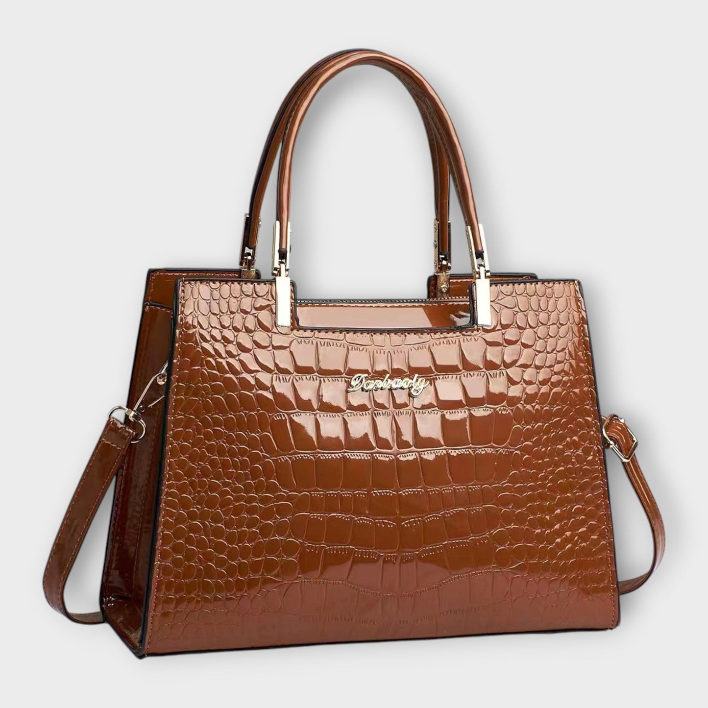 Maison Verdelle -  Shiny Crocodile Skin Pattern Handtasche