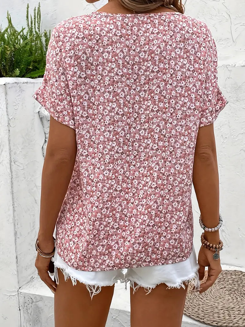 Wolena | Effortless Floral Button-Up Top for Damen