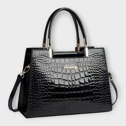 Maison Verdelle -  Shiny Crocodile Skin Pattern Handtasche