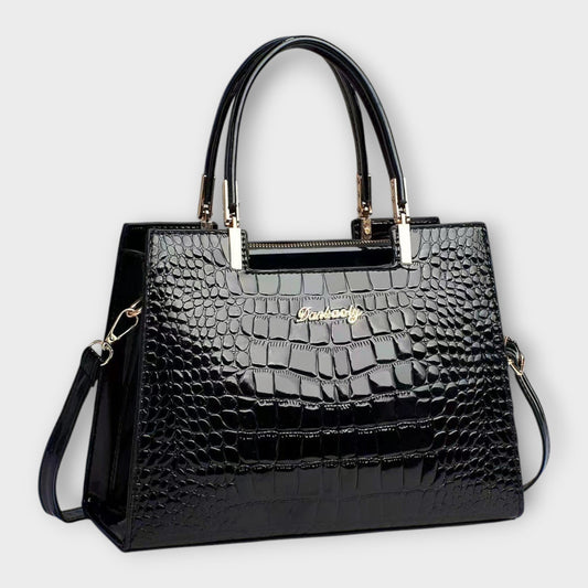Maison Verdelle -  Shiny Crocodile Skin Pattern Handtasche