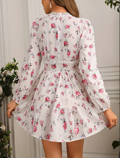 Pamela | Elegant Summer Kleid with Ruffles and V-Neck
