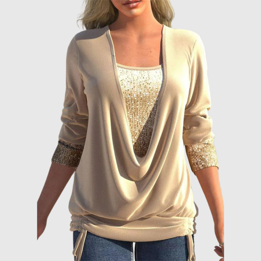 Odeline | Modern Sequin Layer Bluse