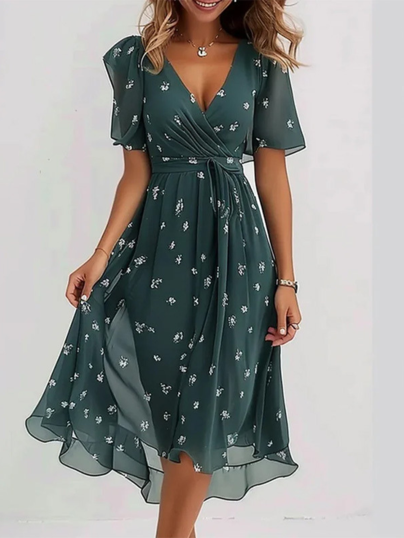 LAVINA™ – Vibrant Boho Midikleid