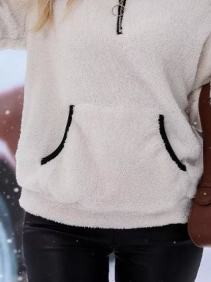Helen | Damen Half-Zip Fleece Pullover Teddy Jumper