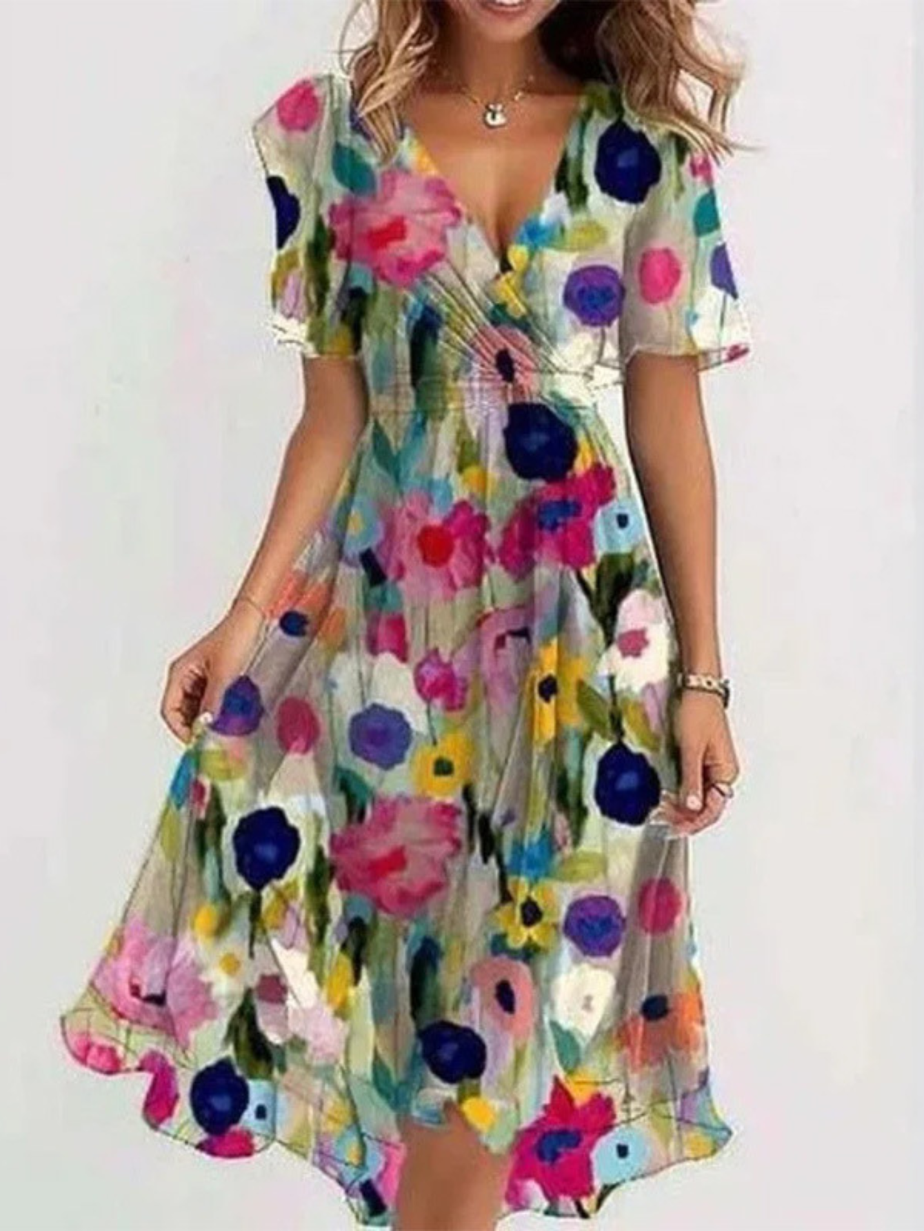 LAVINA™ – Vibrant Boho Midikleid