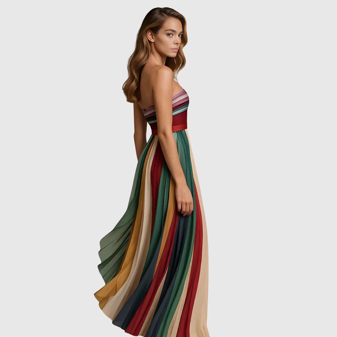 Lyra - Elegant Pleated Evening Kleid