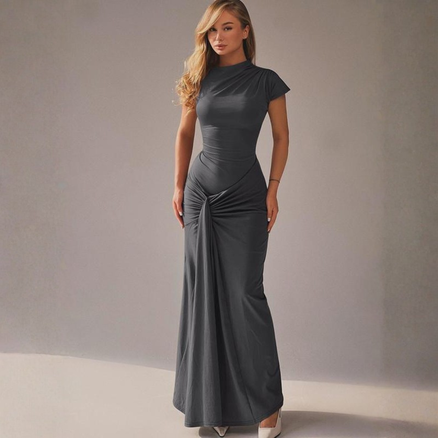 LOLA™ - Elegant Wrap Ruched Bodycon Formal Kleid