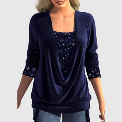 Odeline | Modern Sequin Layer Bluse