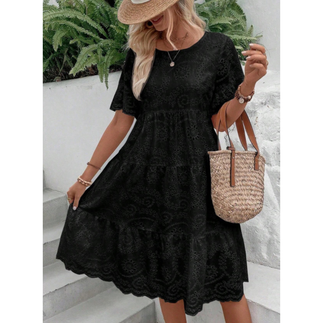 RAEMI™ – Elegant Round Neck Boho Summer Kleid